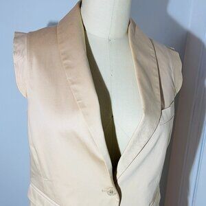 Patrizia Pepe Khaki Tailored Modern Cotton Vest Size 40EU (fits like xs/smallUS